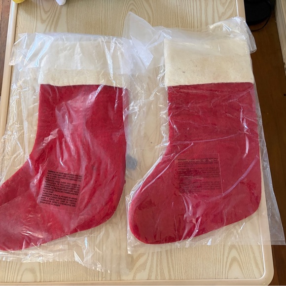 West Elm Red and Cream Kids Stocking Set - Picture 2 of 4